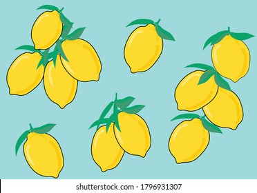 mano de diseño de limón amarillo