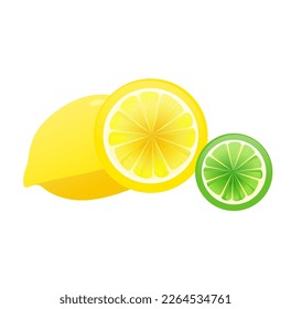 yellow lemon fresh vector illustration