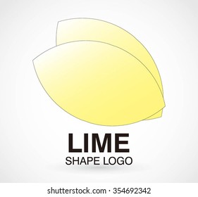 Yellow lemon fruit abstract vector and logo design or template sour orange business icon of company identity symbol concept