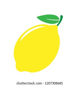 Yellow lemon icon. Vector illustration