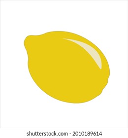 Yellow lemon. Isolated on a white background. Citrus. Vector
