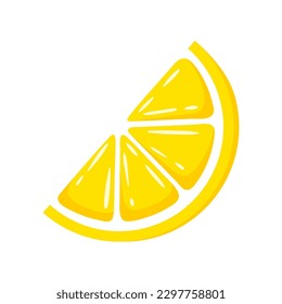 Limón amarillo aislado sobre fondo blanco. Estilo plano. Ilustración del vector