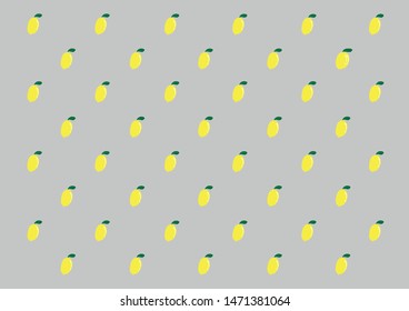 yellow lemon on grey background
