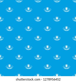 Yellow lemon pattern vector seamless blue repeat for any use