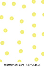 Yellow lemon slices