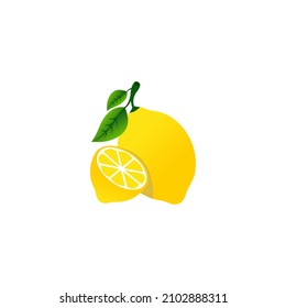 Yellow lemon vector. Lemon is an acidic fruit and is high in vitamin C.