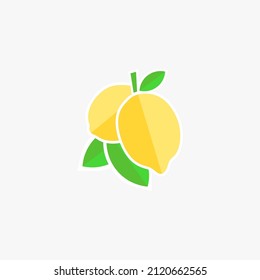 Yellow lemon vector. Lemon is a fruit that is sour and has high vitamin C. Helps to feel fresh.