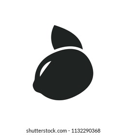 yellow lemon vector icon