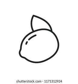 yellow lemon vector icon