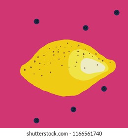 yellow lemon vector illustration