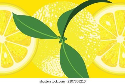 Yellow lemon wallpaper wall mural
