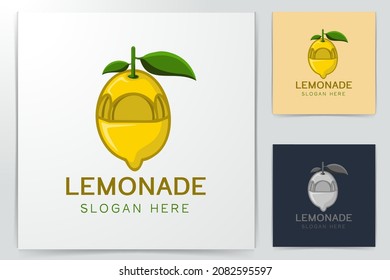 yellow lemonade, juice logo Designs Inspiration Isolated on White Background