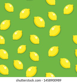 Yellow Lemons illustrations seamless texture. Lemon texture background.