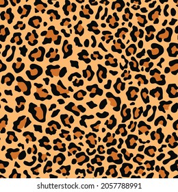 
Yellow leopard background vector trendy print, wild cat pattern, new stylish fashion design.