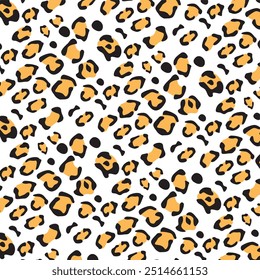 yellow leopard fashion design vector hand drawn