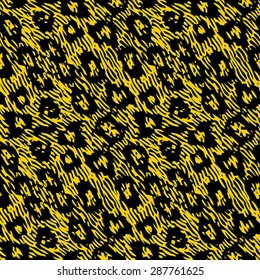 Yellow leopard skin texture