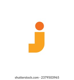 Yellow letter J logo with transparent background