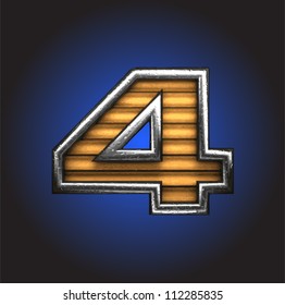 Yellow letter with metal