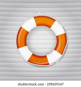 yellow life buoy. Vector, excellent vector illustration