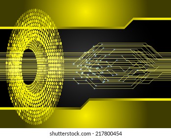 yellow Light Abstract Technology background for computer graphic website and internet, circuit board. 