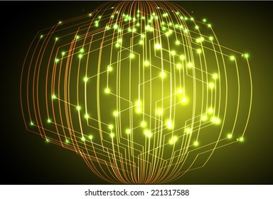 Yellow Light Abstract Technology background for computer graphic website and internet