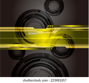 Yellow Light Abstract Technology background for computer graphic website internet and technology. 