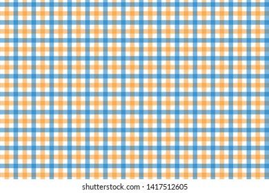 Yellow and Light Blue Gingham pattern. Texture from rhombus/squares for - plaid, tablecloths, clothes, shirts, dresses, paper, bedding, blankets, quilts and other textile products. Vector EPS 10