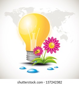 Yellow Light Bulb Concept