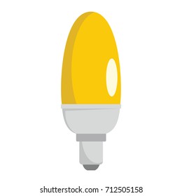 Yellow light bulb flat icons set vector illustration for design and web isolated on white background. Yellow light bulb vector object for labels, logos and advertising
