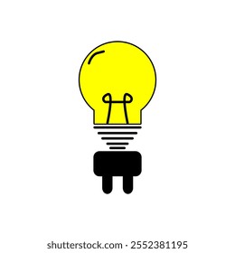 yellow light bulb icon design. light bulb icon