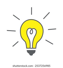 Yellow light bulb icon symbolizing the idea