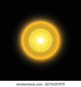 Diseño de luz amarilla con efecto de iluminación brillante