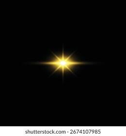 Design de luz amarela com efeito de iluminação brilhante