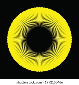 Yellow light element with Abstract circular dot geometric shape