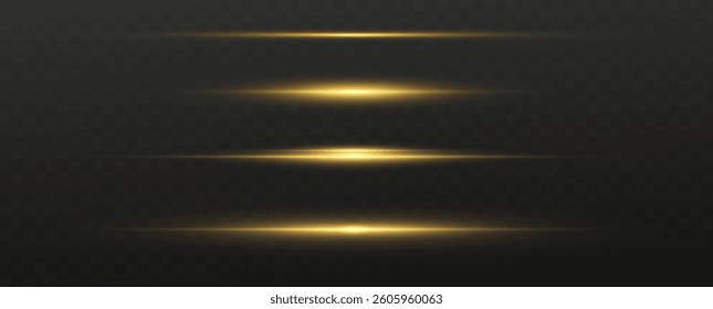 Yellow light and fast moving stripes on a black background.	