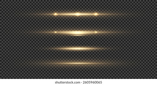 Yellow light and fast moving stripes on a black background.	