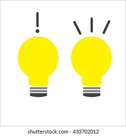yellow light lamp on white background