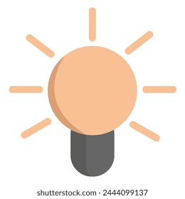 luz amarilla. luces simbolizan ideas. obtener una idea. adecuado para temas de negocios. ilustración vectorial plana.