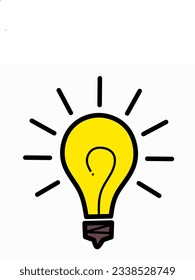 Línea de luz amarilla, traza una nueva idea, símbolo de imaginación e inspiración