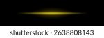 Yellow light line. Single sharp glowing beam with soft radial fade on dark background. Ideal for tech, sci-fi, speed, futuristic visual effects.