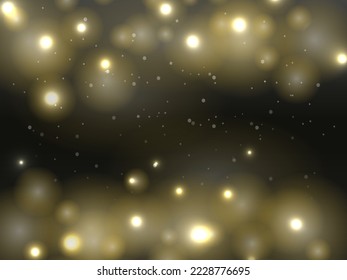 Luz amarilla sobre fondo vectorial negro