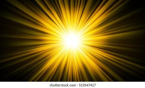 Yellow light shining from darkness 16:9 Aspect Ratio Vector illustration