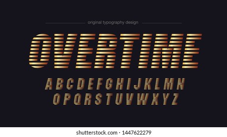 Yellow Light Yellow Stripes Typography Font Design