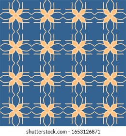 yellow light sunny Blue Mint mandala floral creative seamless design vector illustration background