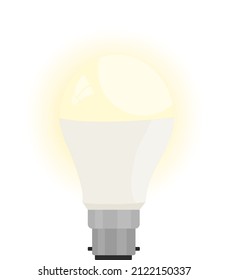 Yellow lightbulb, illustration, vector on a white background.