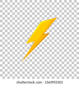 Yellow Lighting Element Icon Cartoon for Role Playing Games