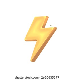 yellow lightning icon without background