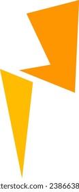 Yellow Lightning Illustration Isolated Vector