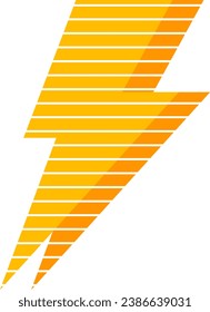 Yellow Lightning Illustration Isolated Vector