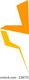 Yellow Lightning Illustration Isolated Vector